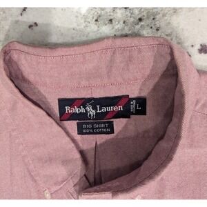 Polo Ralph Lauren VTG The BIG Shirt Button Down Mens Large Peach100% Cotton